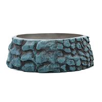 Поилка круглая из искусственного камня Scaled Crocodile Neck Drinking Bowl 23 см