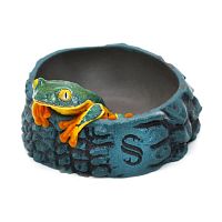 Поилка круглая из искусственного камня Scaled Crocodile Neck Drinking Bowl 9 см