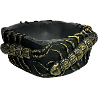 Поилка круглая из искусственного камня Scaled Scolopendra Drinking Bowl 26 см (Золотая)