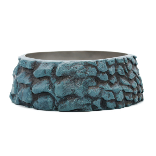 Поилка круглая из искусственного камня Scaled Crocodile Neck Drinking Bowl 14 см фото 3