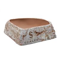 Поилка угловая из искусственного камня Scaled Stone Age Drinking Bowl 28 см (Пустынный)