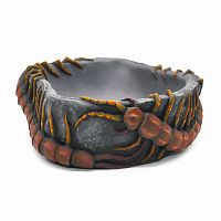 Поилка круглая из искусственного камня Scaled Scolopendra Drinking Bowl 26 см (Красная)