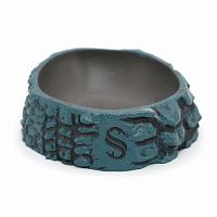 Поилка круглая из искусственного камня Scaled Crocodile Neck Drinking Bowl 9 см