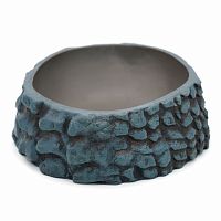 Поилка круглая из искусственного камня Scaled Crocodile Neck Drinking Bowl 23 см