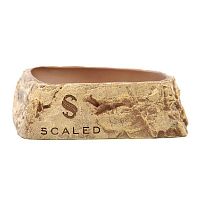 Поилка угловая из искусственного камня Scaled Stone Age Drinking Bowl 11 см (Пустынный)