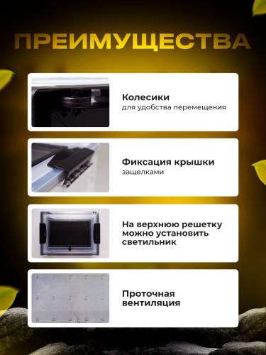 Складной контейнер для разведения животных (30S черный) фото 3