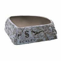 Поилка угловая из искусственного камня Scaled Stone Age Drinking Bowl 28 см