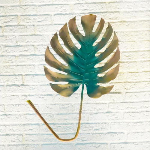 Лист монстеры серебристый