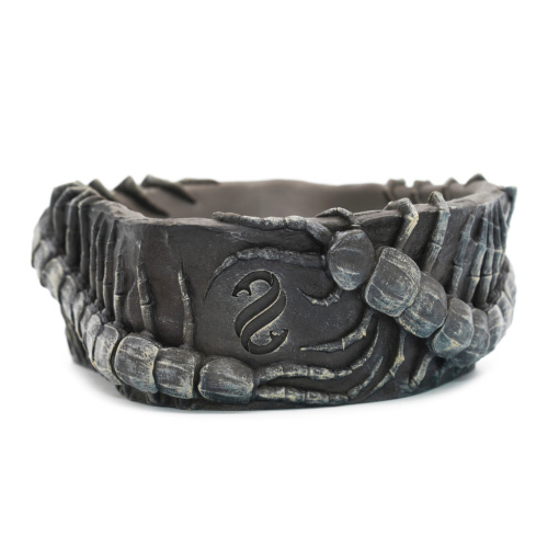 Поилка круглая из искусственного камня Scaled Scolopendra Drinking Bowl 14 см фото 3