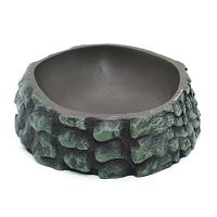Поилка круглая из искусственного камня Scaled Crocodile Neck Drinking Bowl 14 см