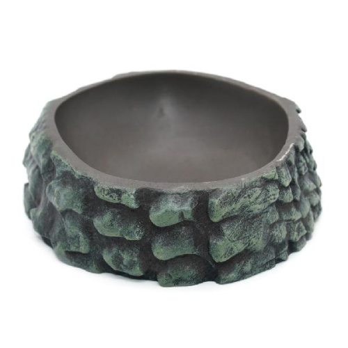 Поилка круглая из искусственного камня Scaled Crocodile Neck Drinking Bowl 14 см
