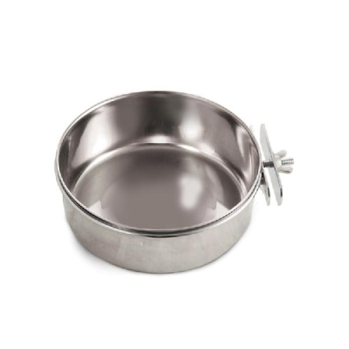 Миска для животных металлическая с креплением "Смак", 0.15л