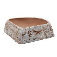 Поилка угловая из искусственного камня Scaled Stone Age Drinking Bowl 28 см (Пустынный)